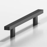 Colonial Bronze - 8'' center-to-center, 10'' overall, 0.75 x 0.375'' Rectangular Cabinet Pull, Appliance Pull, Door Pull with straight posts hand finished in Matte Graphite - Matte Graphite