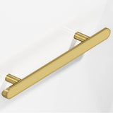 Colonial Bronze - 1'' diameter custom length Half-round Pull with straight posts and rounded ends hand finished in Antique Bronze - Antique Bronze
