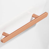 Colonial Bronze - 8'' center-to-center, 12'' overall, 1'' diameter Half-round Cabinet Pull, Appliance Pull, Door Pull, Shower Door Pull with straight posts and rounded ends hand finished in Polished Copper - Polished Copper