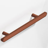 Colonial Bronze - 8'' center-to-center, 12'' overall, 1'' diameter Half-round Cabinet Pull, Appliance Pull, Door Pull, Shower Door Pull with straight posts and rounded ends hand finished in Matte Antique Copper - Matte Antique Copper