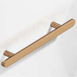 Colonial Bronze - 10'' center-to-center, 14'' overall, 1'' diameter Half-round Cabinet Pull, Appliance Pull, Door Pull, Shower Door Pull with straight posts and rounded ends hand finished in Polished Bronze - Polished Bronze