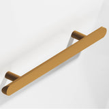 Colonial Bronze - 8'' center-to-center, 12'' overall, 1'' diameter Half-round Cabinet Pull, Appliance Pull, Door Pull, Shower Door Pull with straight posts and rounded ends hand finished in Matte Light Statuary Bronze - Matte Light Statuary Bronze