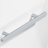 Colonial Bronze - 8'' center-to-center, 12'' overall, 1'' diameter Half-round Cabinet Pull, Appliance Pull, Door Pull, Shower Door Pull with straight posts and rounded ends hand finished in Polished Chrome - Polished Chrome