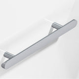 Colonial Bronze - 6'' center-to-center, 10'' overall, 1'' diameter Half-round Cabinet Pull, Door Pull, Shower Door Pull with straight posts and rounded ends hand finished in Satin Chrome - Satin Chrome