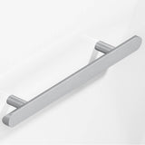 Colonial Bronze - 8'' center-to-center, 12'' overall, 1'' diameter Half-round Cabinet Pull, Appliance Pull, Door Pull, Shower Door Pull with straight posts and rounded ends hand finished in Matte Satin Chrome - Matte Satin Chrome