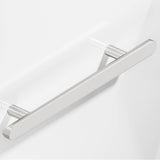 Colonial Bronze - 12'' center-to-center, 16'' overall, 1'' diameter Half-round Cabinet Pull, Appliance Pull, Door Pull, Shower Door Pull with straight posts and rounded ends hand finished in Polished Nickel - Polished Nickel