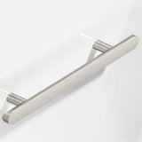 Colonial Bronze - 12'' center-to-center, 16'' overall, 1'' diameter Half-round Cabinet Pull, Appliance Pull, Door Pull, Shower Door Pull with straight posts and rounded ends hand finished in Satin Nickel - Satin Nickel