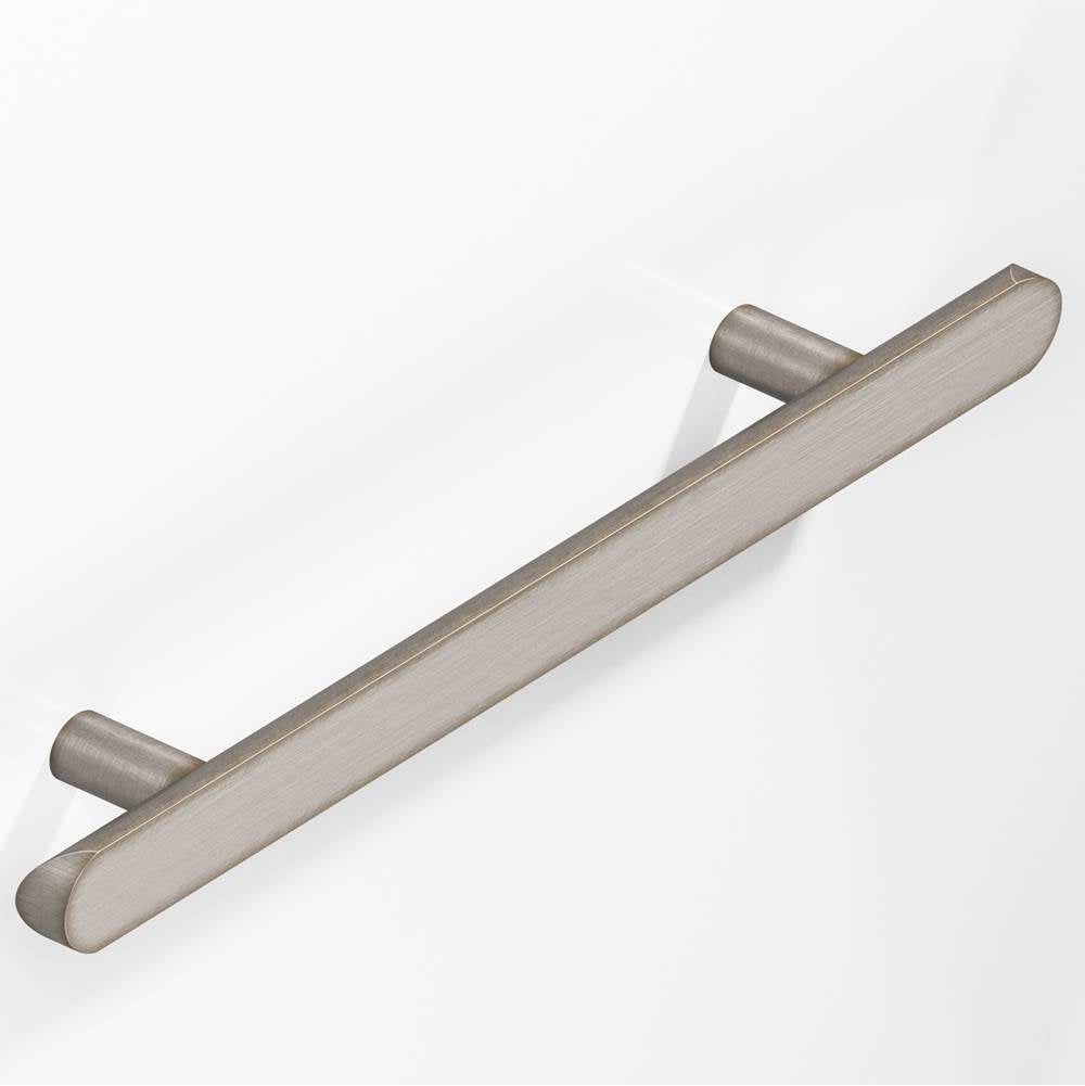 Colonial Bronze - 12'' center-to-center, 16'' overall, 1'' diameter Half-round Cabinet Pull, Appliance Pull, Door Pull, Shower Door Pull with straight posts and rounded ends hand finished in Pewter - Pewter