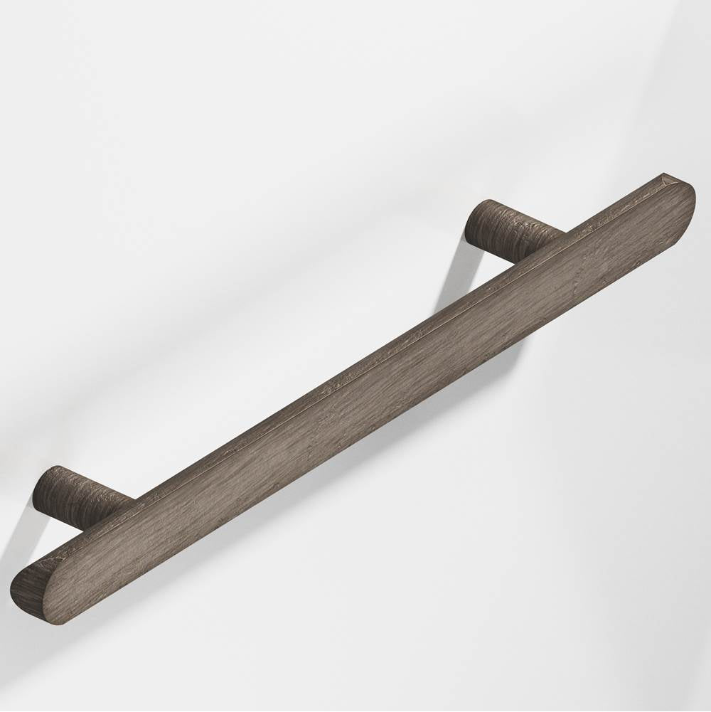 Colonial Bronze - 8'' center-to-center, 12'' overall, 1'' diameter Half-round Cabinet Pull, Appliance Pull, Door Pull, Shower Door Pull with straight posts and rounded ends hand finished in Distressed Pewter - Distressed Pewter