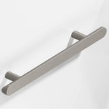 Colonial Bronze - 10'' center-to-center, 14'' overall, 1'' diameter Half-round Cabinet Pull, Appliance Pull, Door Pull, Shower Door Pull with straight posts and rounded ends hand finished in Frost Nickel - Frost Nickel