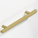 Colonial Bronze - 10'' center-to-center, 14'' overall, 1'' diameter Half-round Cabinet Pull, Appliance Pull, Door Pull, Shower Door Pull with straight posts and rounded ends hand finished in Antique Brass - Antique Brass