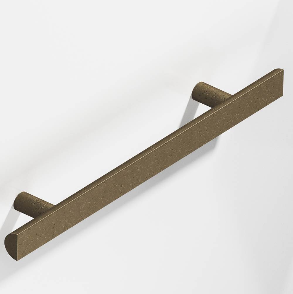 Colonial Bronze - 12'' center-to-center, 16'' overall, 1'' diameter Half-round Cabinet Pull, Appliance Pull, Door Pull, Shower Door Pull with straight posts hand finished in Distressed Oil Rubbed Bronze - Distressed Oil Rubbed Bronze