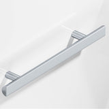 Colonial Bronze - 12'' center-to-center, 16'' overall, 1'' diameter Half-round Cabinet Pull, Appliance Pull, Door Pull, Shower Door Pull with straight posts hand finished in Polished Chrome - Polished Chrome