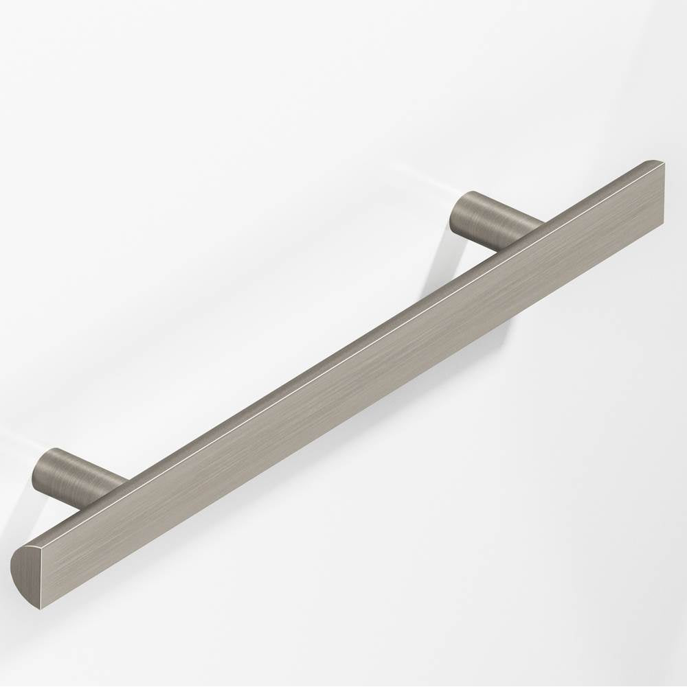 Colonial Bronze - 12'' center-to-center, 16'' overall, 1'' diameter Half-round Cabinet Pull, Appliance Pull, Door Pull, Shower Door Pull with straight posts hand finished in Matte Pewter - Matte Pewter