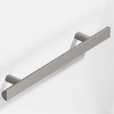 Colonial Bronze - 12'' center-to-center, 16'' overall, 1'' diameter Half-round Cabinet Pull, Appliance Pull, Door Pull, Shower Door Pull with straight posts hand finished in Frost Nickel - Frost Nickel