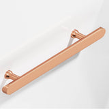 Colonial Bronze - 10'' center-to-center, 14'' overall, 1'' diameter Half-round Cabinet Pull, Appliance Pull, Door Pull, Shower Door Pull with flared posts and rounded ends hand finished in Polished Copper - Polished Copper