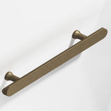 Colonial Bronze - 1'' diameter custom length Half-round Pull with flared posts and rounded ends hand finished in Distressed Oil Rubbed Bronze - Distressed Oil Rubbed Bronze