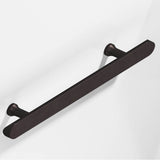 Colonial Bronze - 8'' center-to-center, 12'' overall, 1'' diameter Half-round Cabinet Pull, Appliance Pull, Door Pull, Shower Door Pull with flared posts and rounded ends hand finished in Matte Dark Statuary Bronze - Matte Dark Statuary Bronze