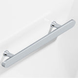 Colonial Bronze - 1'' diameter custom length Half-round Pull with flared posts and rounded ends hand finished in Polished Chrome - Polished Chrome