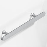 Colonial Bronze - 18'' center-to-center, 22'' overall, 1'' diameter Half-round Appliance Pull, Door Pull, Shower Door Pull with flared posts and rounded ends hand finished in Matte Satin Chrome - Matte Satin Chrome