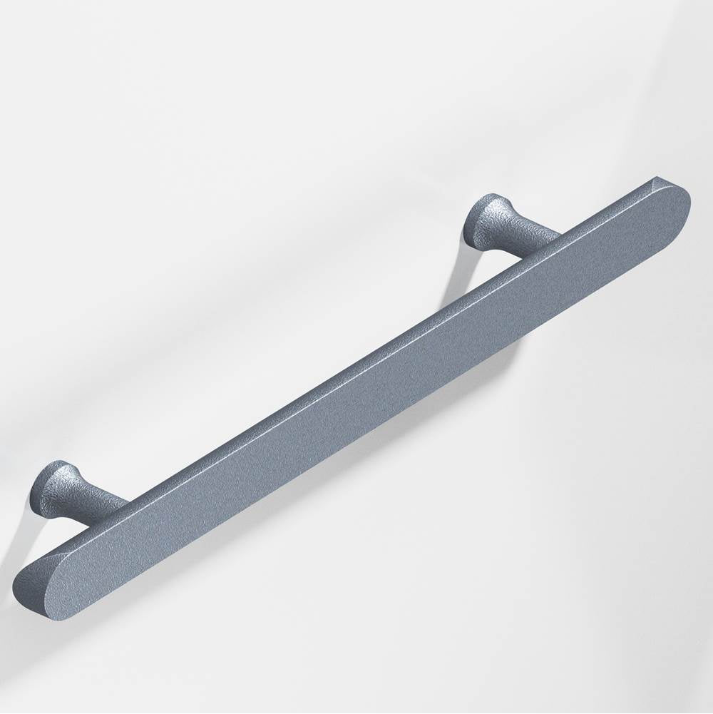 Colonial Bronze - 18'' center-to-center, 22'' overall, 1'' diameter Half-round Appliance Pull, Door Pull, Shower Door Pull with flared posts and rounded ends hand finished in Frost Chrome - Frost Chrome