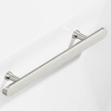 Colonial Bronze - 10'' center-to-center, 14'' overall, 1'' diameter Half-round Cabinet Pull, Appliance Pull, Door Pull, Shower Door Pull with flared posts and rounded ends hand finished in Nickel Stainless - Nickel Stainless