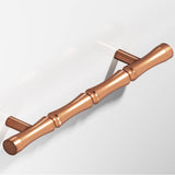 Colonial Bronze - 9.5'' center-to-center, 12.5'' overall, 0.75'' diameter Bamboo Appliance Pull, Door Pull with straight posts hand finished in Antique Copper - Antique Copper