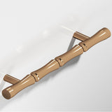 Colonial Bronze - 4.5'' center-to-center, 6.5'' overall, 0.5'' diameter Bamboo Cabinet Pull with straight posts hand finished in Polished Bronze - Polished Bronze