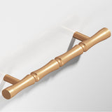 Colonial Bronze - 9.5'' center-to-center, 12.5'' overall, 1'' diameter Bamboo Appliance Pull, Door Pull, Shower Door Pull with straight posts hand finished in Matte Satin Bronze - Matte Satin Bronze