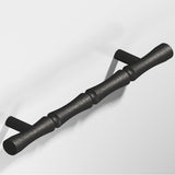 Colonial Bronze - 9.5'' center-to-center, 12.5'' overall, 0.75'' diameter Bamboo Appliance Pull, Door Pull with straight posts hand finished in Frost Black - Frost Black