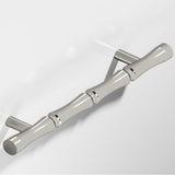 Colonial Bronze - 9.5'' center-to-center, 12.5'' overall, 1'' diameter Bamboo Appliance Pull, Door Pull, Shower Door Pull with straight posts hand finished in Nickel Stainless - Nickel Stainless