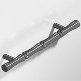 Colonial Bronze - 4.5'' center-to-center, 6.5'' overall, 0.5'' diameter Bamboo Cabinet Pull with straight posts hand finished in Graphite - Graphite