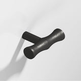 Colonial Bronze - 1.75'' overall, 0.5'' diameter Bamboo, T Cabinet Knob with straight post hand finished in Distressed Satin Black - Distressed Satin Black