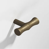 Colonial Bronze - 1.75'' overall, 0.5'' diameter Bamboo, T Cabinet Knob with straight post hand finished in Distressed Oil Rubbed Bronze - Distressed Oil Rubbed Bronze