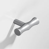 Colonial Bronze - 1.75'' overall, 0.5'' diameter Bamboo, T Cabinet Knob with straight post hand finished in Matte Satin Chrome - Matte Satin Chrome