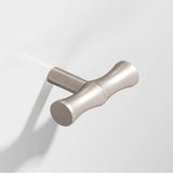 Colonial Bronze - 1.75'' overall, 0.5'' diameter Bamboo, T Cabinet Knob with straight post hand finished in Matte Satin Nickel - Matte Satin Nickel
