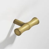 Colonial Bronze - 1.75'' overall, 0.5'' diameter Bamboo, T Cabinet Knob with straight post hand finished in Matte Antique Satin Brass - Matte Antique Satin Brass