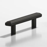 Colonial Bronze - 10'' center-to-center, 14'' overall, 0.75 x 0.5'' Rectangular, beveled Cabinet Pull with straight posts hand finished in Frost Black - Frost Black