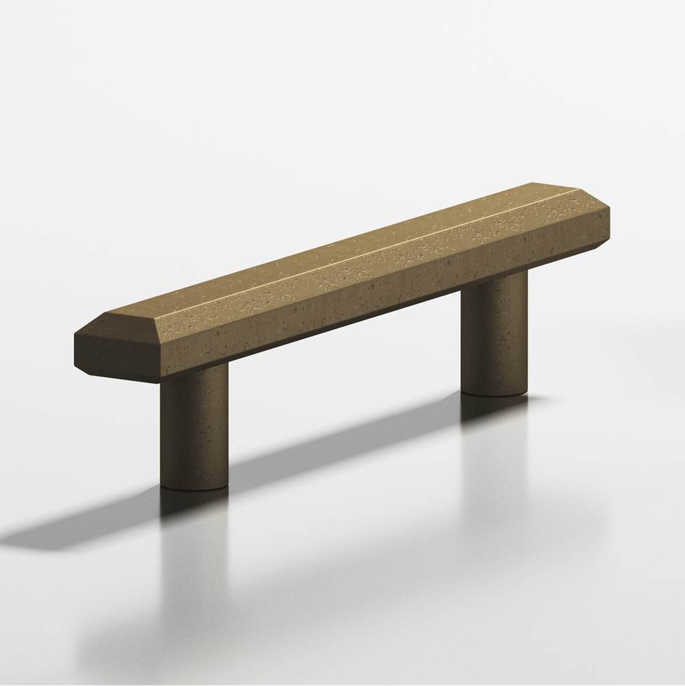 Colonial Bronze - 10'' center-to-center, 14'' overall, 0.75 x 0.375'' Rectangular, beveled Cabinet Pull with straight posts hand finished in Distressed Oil Rubbed Bronze - Distressed Oil Rubbed Bronze