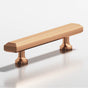 Colonial Bronze - 6'' center-to-center, 8'' overall, 0.75 x 0.375'' Rectangular, beveled Cabinet Pull with flared posts hand finished in Satin Bronze - Satin Bronze
