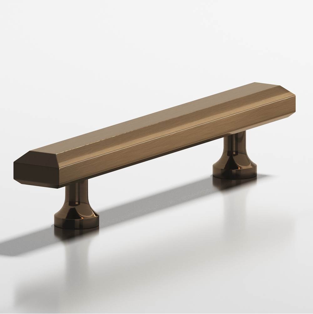 Colonial Bronze - 18'' center-to-center, 22'' overall, 1.25 x 0.5'' Rectangular, beveled Appliance Pull, Door Pull, Shower Door Pull with flared posts hand finished in Light Statuary Bronze - Light Statuary Bronze