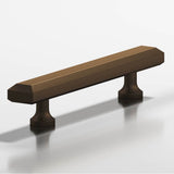 Colonial Bronze - 1.25 x 0.5'' diameter custom length Rectangular, beveled Pull with flared posts hand finished in Matte Oil Rubbed Bronze - Matte Oil Rubbed Bronze