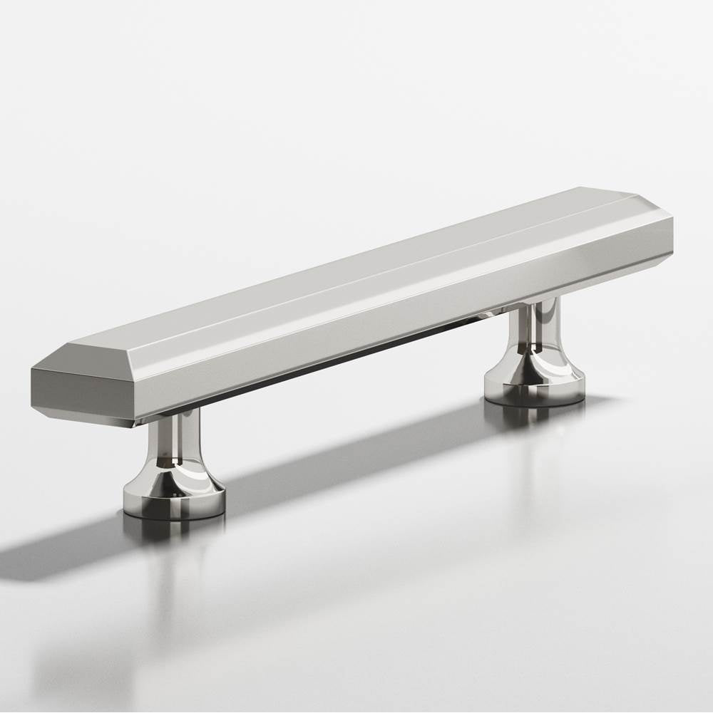 Colonial Bronze - 1.25 x 0.5'' diameter custom length Rectangular, beveled Pull with flared posts hand finished in Polished Nickel - Polished Nickel