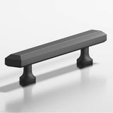 Colonial Bronze - 8'' center-to-center, 10'' overall, 0.75 x 0.375'' Rectangular, beveled Cabinet Pull with flared posts hand finished in Matte Graphite - Matte Graphite