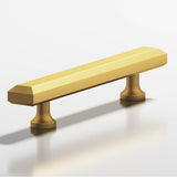 Colonial Bronze - 12'' center-to-center, 16'' overall, 1.25 x 0.5'' Rectangular, beveled Appliance Pull, Door Pull, Shower Door Pull with flared posts hand finished in Frost Brass - Frost Brass