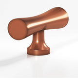 Colonial Bronze - 2'' overall, 0.625'' max diameter Hourglass, T Cabinet Knob with flared post hand finished in Matte Antique Copper - Matte Antique Copper