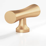 Colonial Bronze - 2'' overall, 0.625'' max diameter Hourglass, T Cabinet Knob with flared post hand finished in Matte Satin Bronze - Matte Satin Bronze