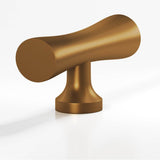 Colonial Bronze - 2'' overall, 0.625'' max diameter Hourglass, T Cabinet Knob with flared post hand finished in Matte Light Statuary Bronze - Matte Light Statuary Bronze