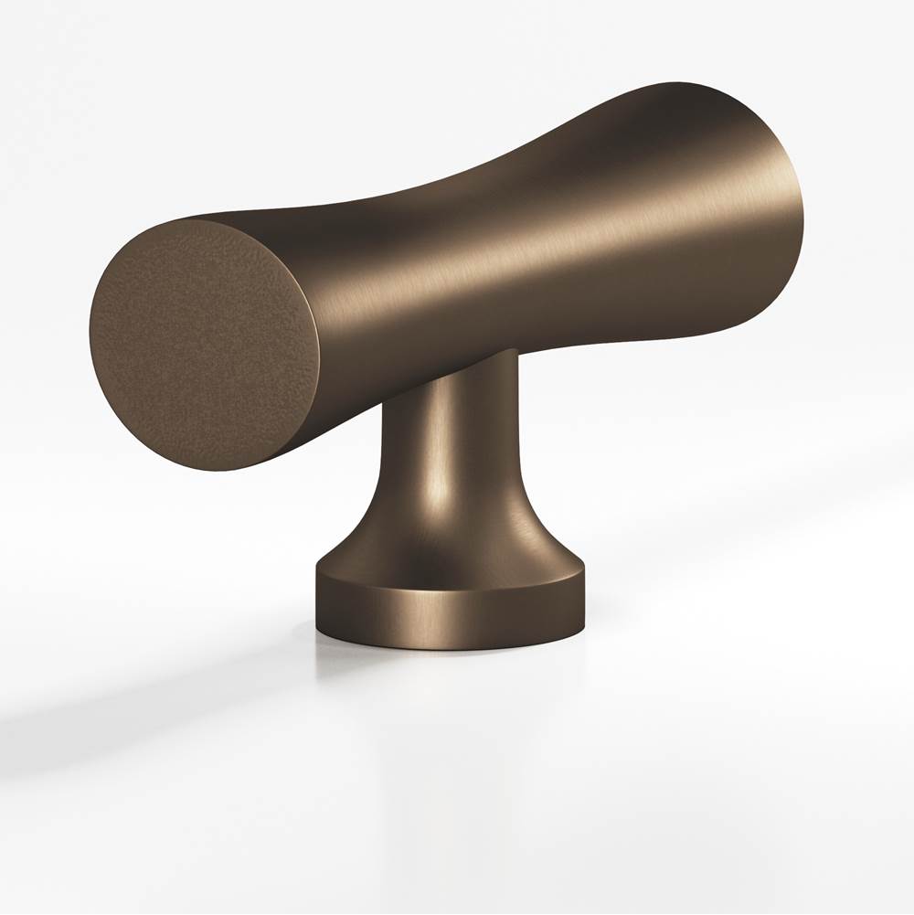 Colonial Bronze - 2'' overall, 0.625'' max diameter Hourglass, T Cabinet Knob with flared post hand finished in Matte Oil Rubbed Bronze - Matte Oil Rubbed Bronze