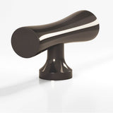 Colonial Bronze - 2'' overall, 0.625'' max diameter Hourglass, T Cabinet Knob with flared post hand finished in Dark Statuary Bronze - Dark Statuary Bronze